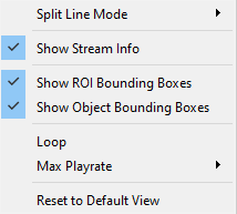 Playback View: Context Menu