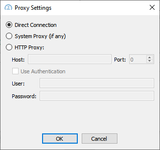 Proxy Settings Dialog