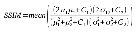 ssim formula